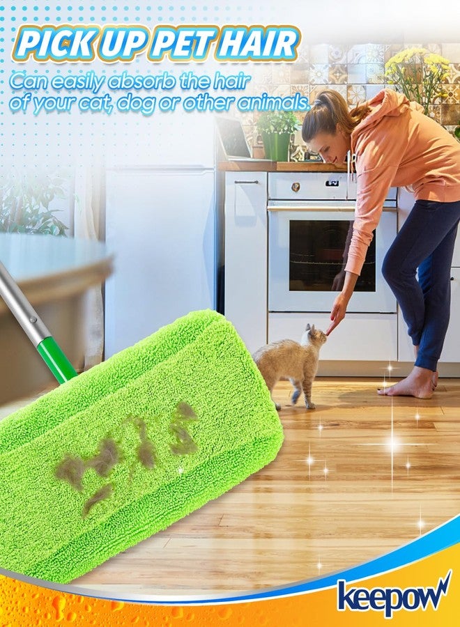 كيباو مجموعة KEEPOW المكونة من 6 قطع من وسادات الممسحة المصنوعة من الألياف الدقيقة القابلة لإعادة الاستخدام، متوافقة مع ممسحة Sweeper، وسادات بديلة للمسح الرطب، وقطع قماش قابلة للغسل للتنظيف الجاف للأسطح والأرضيات الخشبية. - Image 4